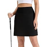 Irusil 19'' Knee Length Skorts Skirts for Women with Shorts Pocket Underneath High Waisted Athletic Golf Skort Tennis Skirt