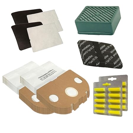 Set - 20 Staubsaugerbeutel + HEPA Filter + Kohlefilter + 20 Duftstäbchen Für Vorwerk Tiger VT 251 252, VT251, VT252