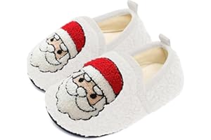 UCUHNB Kids Slippers Toddler Smile Face House Slippers Indoor Home Non-Slip Rubber Sole Shoes Warm Cozy Socks