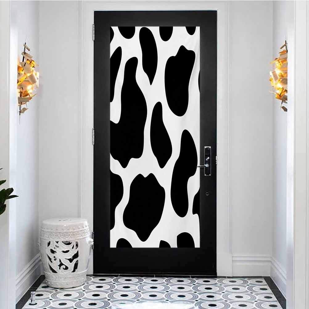 cow print door stickers