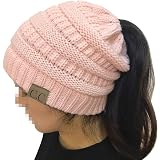 Bonnet Queue De Cheval (Messy Bun) TOSKATOK - Taille Unique - Visière - Acrylique Doux Et Chaud