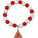 Scwasen Greek Sorority Paraphernalia Gifts for Women Soror Red Elephant Bracelet Inspired Sorority Brooch Pin Jewelry Sisterhood Gift for Soror