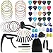Outee Guitar Accessories Kit, 77 Pcs Guitar String Changing Kit Guitar Tools Strings Picks Capo Pins Tuner Finger Protectors Guitar Bones Cutter for Guitar Players