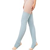 CHUNG Women Teenagers Over Knee Thigh High 29.5" Leg Warmers Stirrup Thermal Long Yoga Ballet Dance