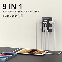 Multi Outlet Extender Surge Protector - POWERIVER