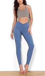 ODODOS Cross Waist Yoga Leggings for Women with