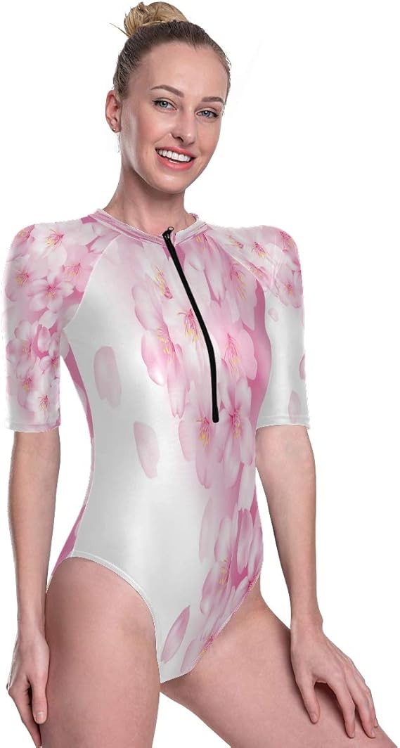 Amazon 半袖ワンピース水着 桜花 柄 サクラ 和柄 レディース 競泳水着 女性半袖スイムウェア フィットネス水着 体型カバー トレーニング ウェットスーツ スクール水着 温泉 水泳 プリント 海水浴 かわいい ファスナー付き ワンピース 通販 Amazon 半袖ワンピース水着 桜花 柄 サクラ 和柄 レディース 競泳水着 女性半袖スイムウェア フィットネス水着 体型カバー トレーニング ウェットスーツ スクール水着 温泉 水泳 プリント 海水浴 かわいい ファスナー付き ワンピース 通販