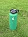 Flaskars Straw Lid for Hydro Flask Wide Mouth Water Bottle with 2 Straws and Straw Brushes (Black/Gray, Pack of 1)