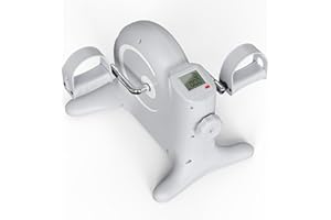 OSCILLATING SLIM Mini Exercise Bike & Under Desk Elliptical,Under Desk Bike Pedal Exerciser, for Seniors Arms & Legs Workout with LCD Display,Gifts for Women Men