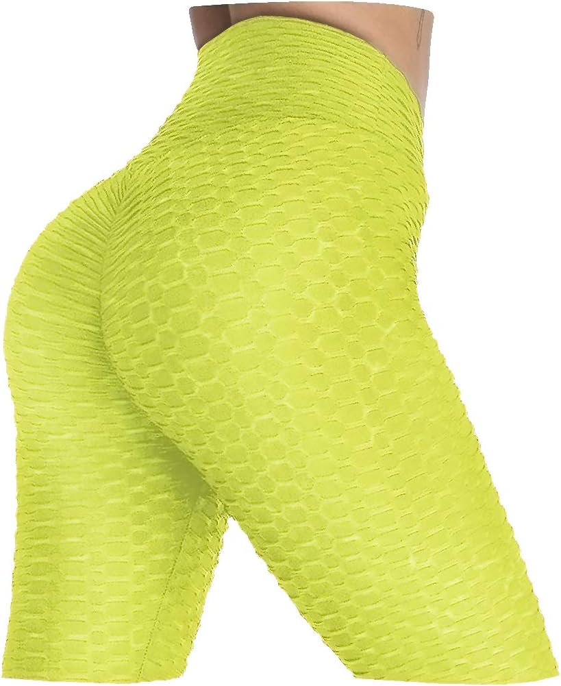 Women’s Butt Lift Sexy Gym Leggings High Waist Yoga Pants Booty Scrunch Thick Tummy Control Workout Running Elastic Sports Tights