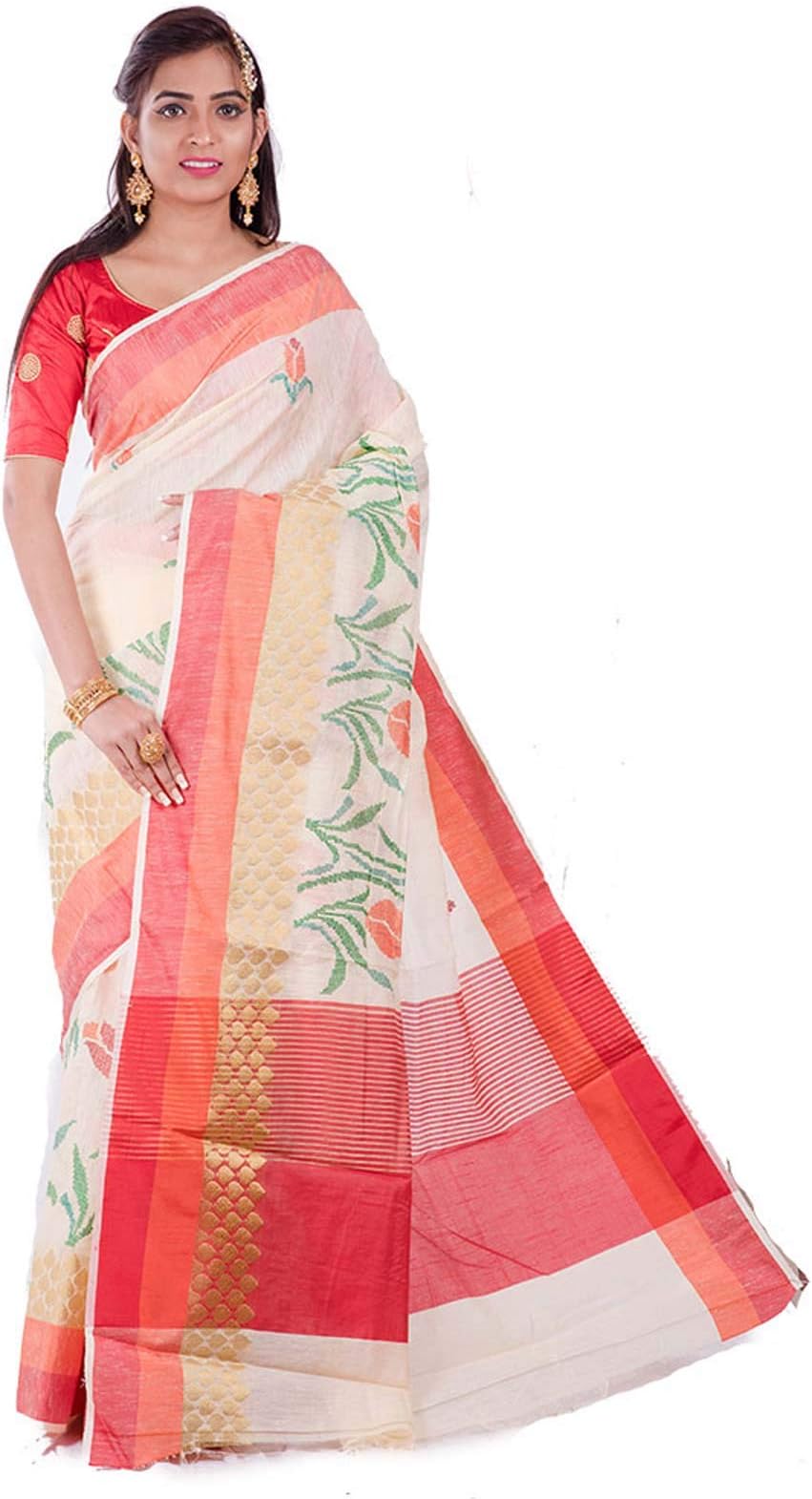 Advika Silk Butter Silk Saree (Krmarketing-S4817_Offwhite)