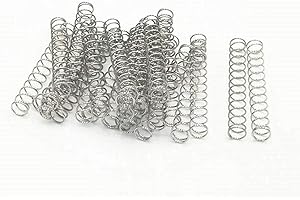 XJSXZC 0.22" OD x 0.02" Wire Dia x 1.6" Long Compression Spring Connectors 50 Pcs