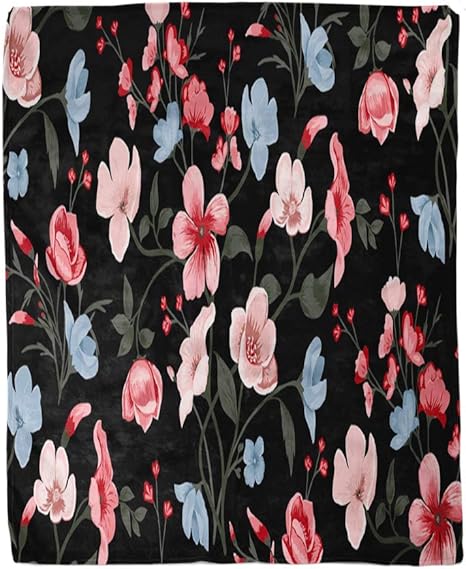 pink flower blanket