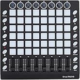 Depisuta MIDI Pad Controller, USB Rechargeable Beat Maker Machine with 48 RGB Velocity Senstive Drum Pads, 8 Assignable Knobs and Faders, Portable for Music Production Beginners
