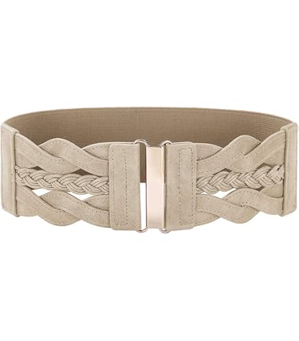 Wide Stretchy Vintage Waist Belt with Metal Buckle Womens  display picture 1
