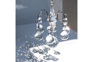 H&D HYALINE & DORA Crystals Ball Prisms Suncatcher Hanging Ornament Hanger Rainbow Maker with Hook