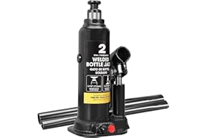 BIG RED 2 Ton (4,000 LBs) Torin Welded Hydraulic Car Bottle Jack for Auto Repair and House Lift, Black, AT90203BR
