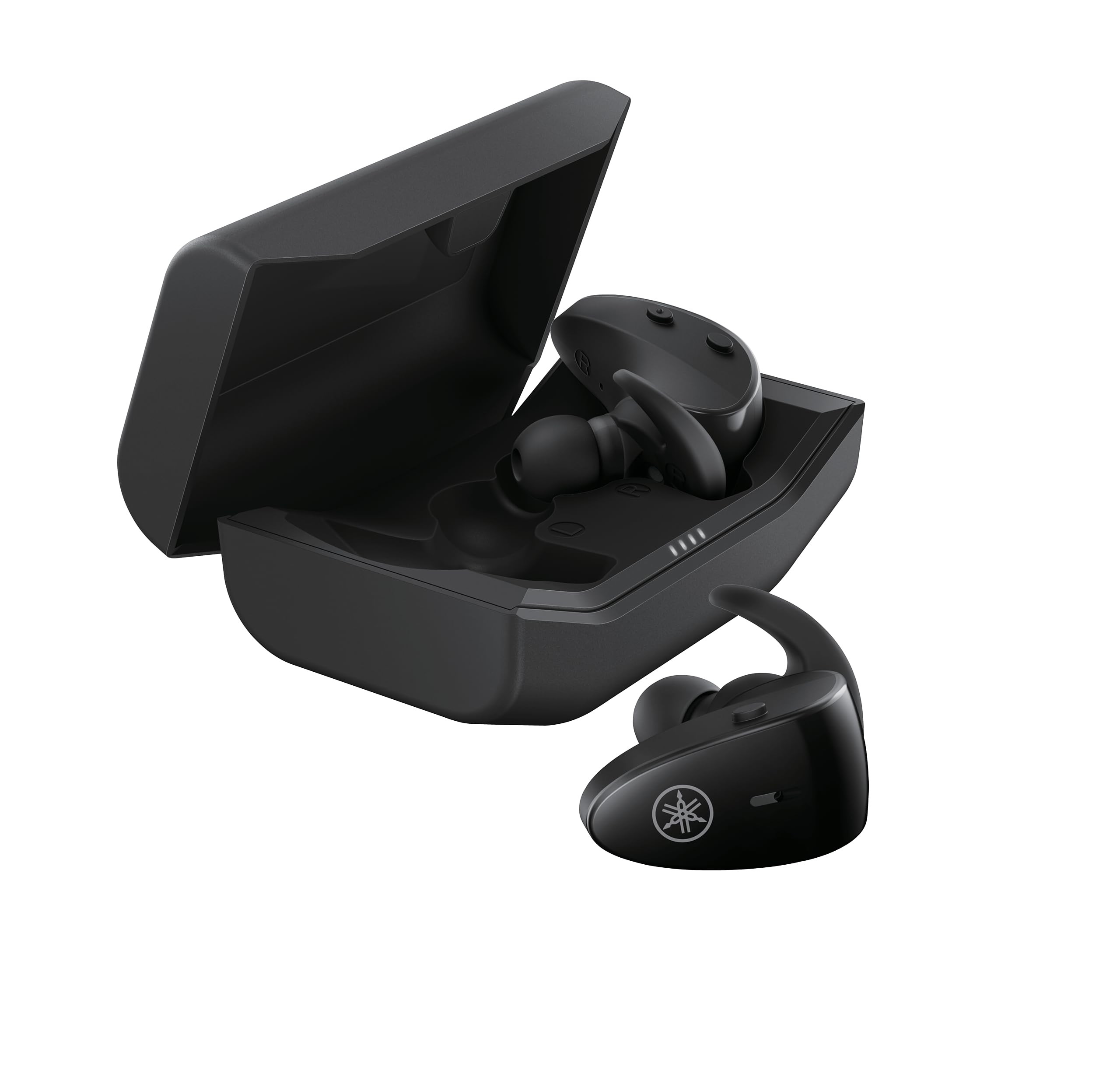 YAMAHA TW-ES5A, True Wireless Sport Earbuds, with Listening Care and Ambient Sound, IPX7 waterproof, upto 34 h playback time, App EQ controls, Colour Black