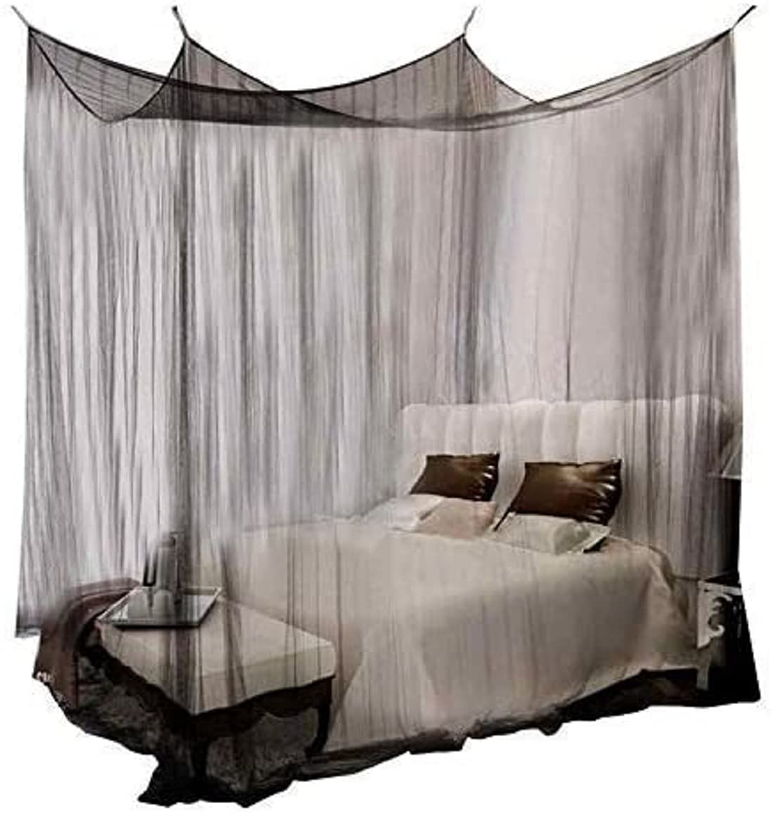 Perryn Homecenter Mosquito net for King Size Bed, Net Size [Black, 7X7