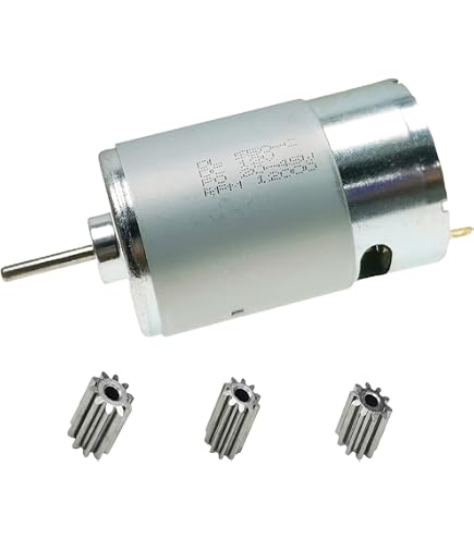 Motor Eléctrico 555 24V 30000 RPM Con Engranaje Para Coche De Juguete Infantil – Alta Potencia Y Velocidad, Configurable 9T O 10T, Fácil Instalación, Mejora El Rendimiento Y La Diversión