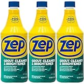 Zep Grout Cleaner and Brightener - 32 ounce (Pack of 3) ZU104632 - Deep Cleaning Pro Formula