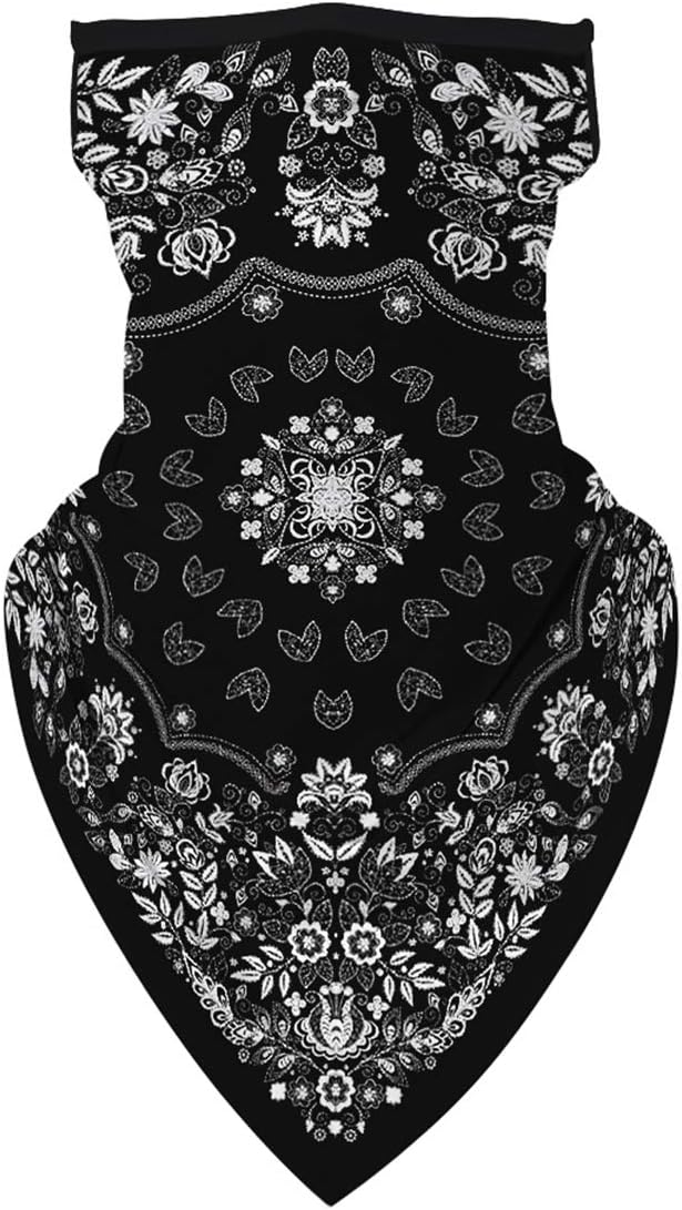 Chaos World Men's Bandana with Ear Loops Balaclavas Neck Gaiter Face Shield Unisex Motorcycle Scarf