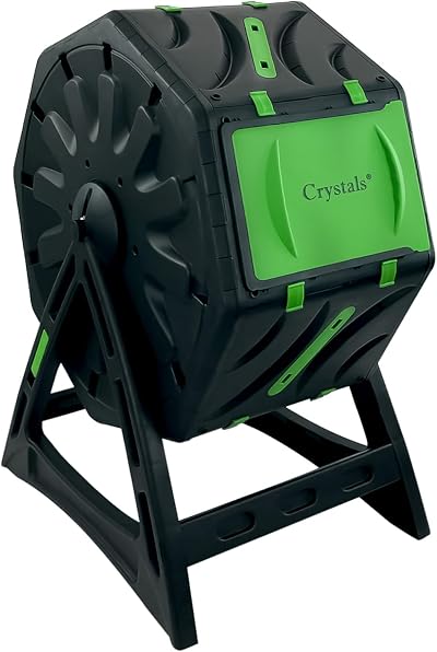Crystals 65L Garden Compost Bin Rotating Tumbling Barrel with Holes