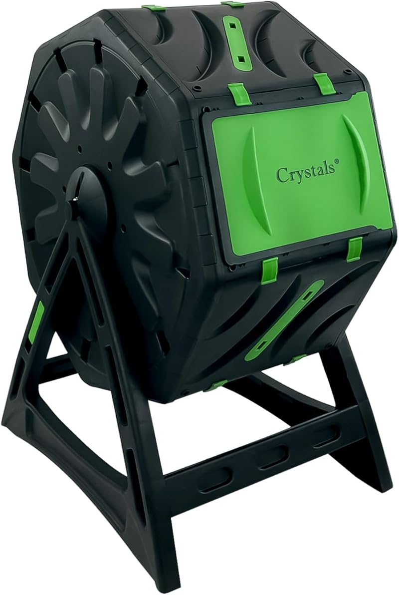 Crystals 65L Garden Compost Bin Rotating Tumbling Barrel with Holes