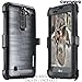 COVRWARE Iron Tank case for LG K7 / Tribute 5 / Escape 3 / Treasure, Built-in Screen Protector Heavy Duty Full-Body Rugged Holster Armor Brushed Metal Texture Cover Belt Clip Kickstand, Black