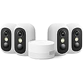 eufy Security eufyCam C35 4-Cam Kit, Wireless Security Indoor/Outdoor Camera, Magnetic Mount, Color Night Vision, Local Storage, No Monthly Fee, IP67, Facial Recognition, Solar Panel Compatible, White