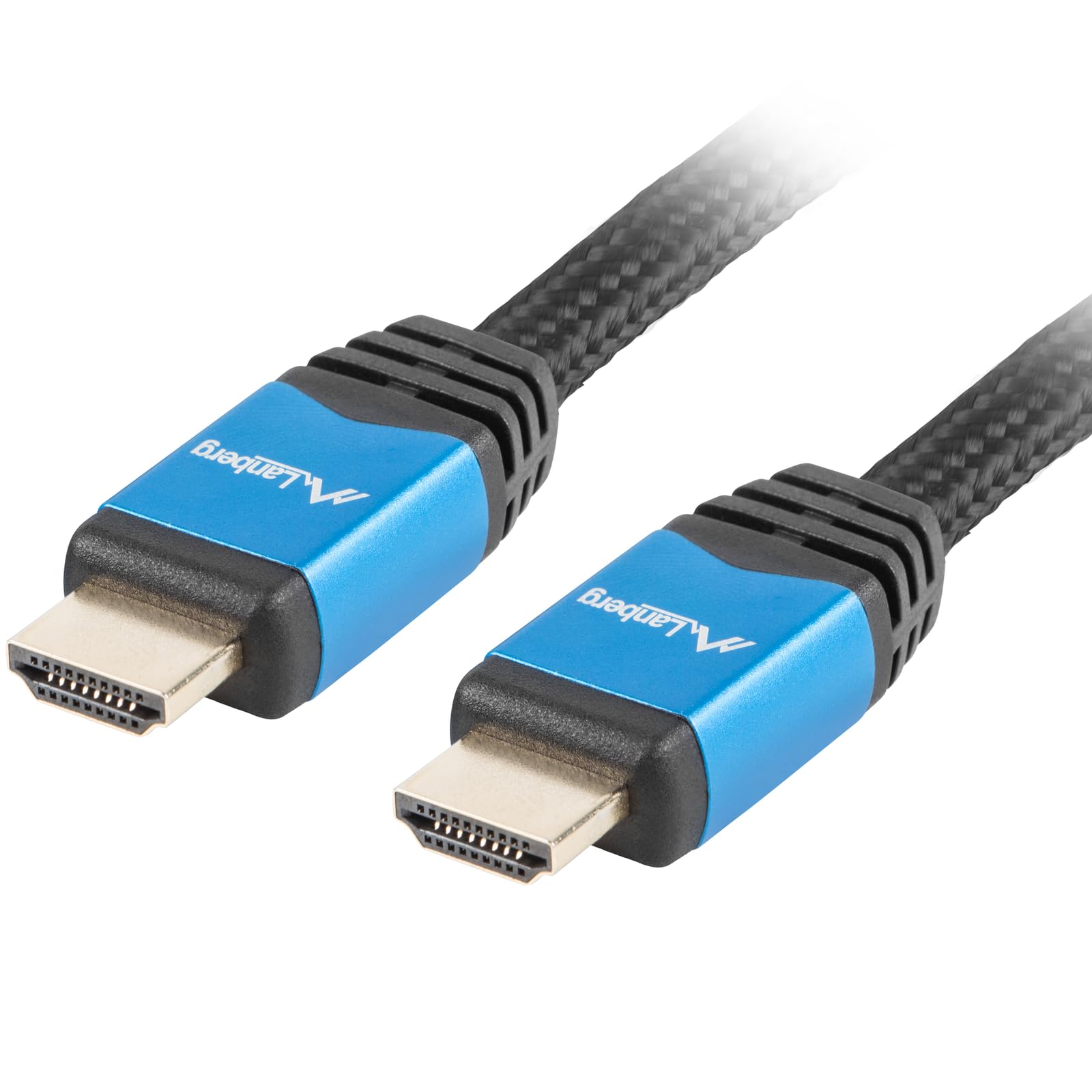 LANBERG HDMI Cable CA-HDMI-20CU-0018-BL Gold-Plated Connector/Plug Aluminium Housing Resolution up to 3840 x 2160 1.8 m Black