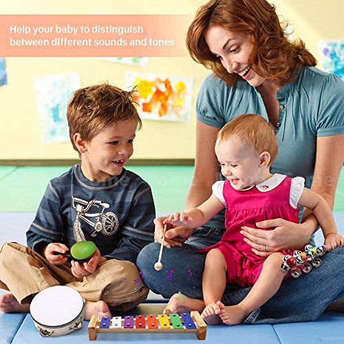 Percussion Musical Egg,FOME 12PCS Playful Plastic Maracas Egg Shakers Set Musical Egg Shakers Child Kids Instrument Toy with 6 Different Colors 2.2x1.6in - Thumbnail 3