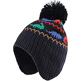 Zsedrut Toddler Baby Beanie Boys Girls Warm Hat Winter Kids Beanies with Fleece Lining