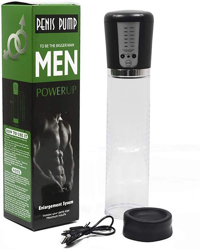 Handheld Electric Adjustable Men's Enhanced Vacuum Pennis Pump Training Delay Extension Training Device, Men's Couple Gifts Easy to Use