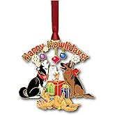 Beacon Design Happy Howlidays Ornament, 3-Inch, Multicolor