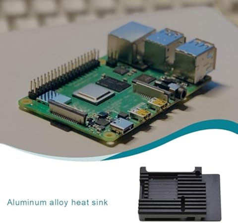 AnamSafdarButt59 para Raspberry Pi 4B Modelo B CNC Aleación de Aluminio Carcasa Metal Armor Shell con disipadores de Calor para Raspberry Pi 4B-NO Ventiladores