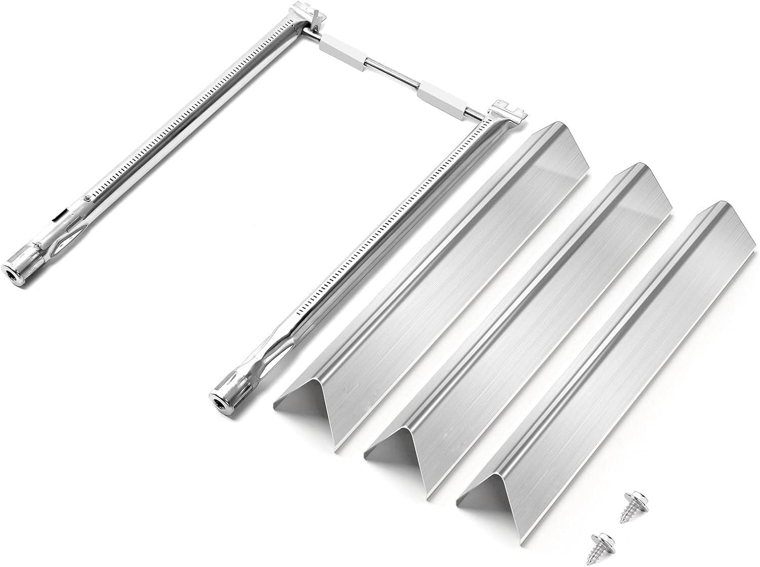 GFTIME 7635 Flavorizer Bars and 69785 Burner Tubes Replacement Parts for Weber Spirit 200 Series, Spirit I II E210 220, S210 220 (with Front Burner Buttons), Aroma Rail Burner Replacement for Weber