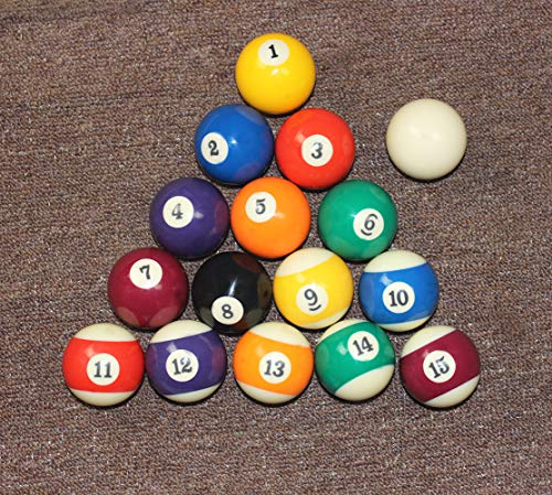 Cuppa billiards Pool Ball Set - Full 16 Balls Set Regulation Size