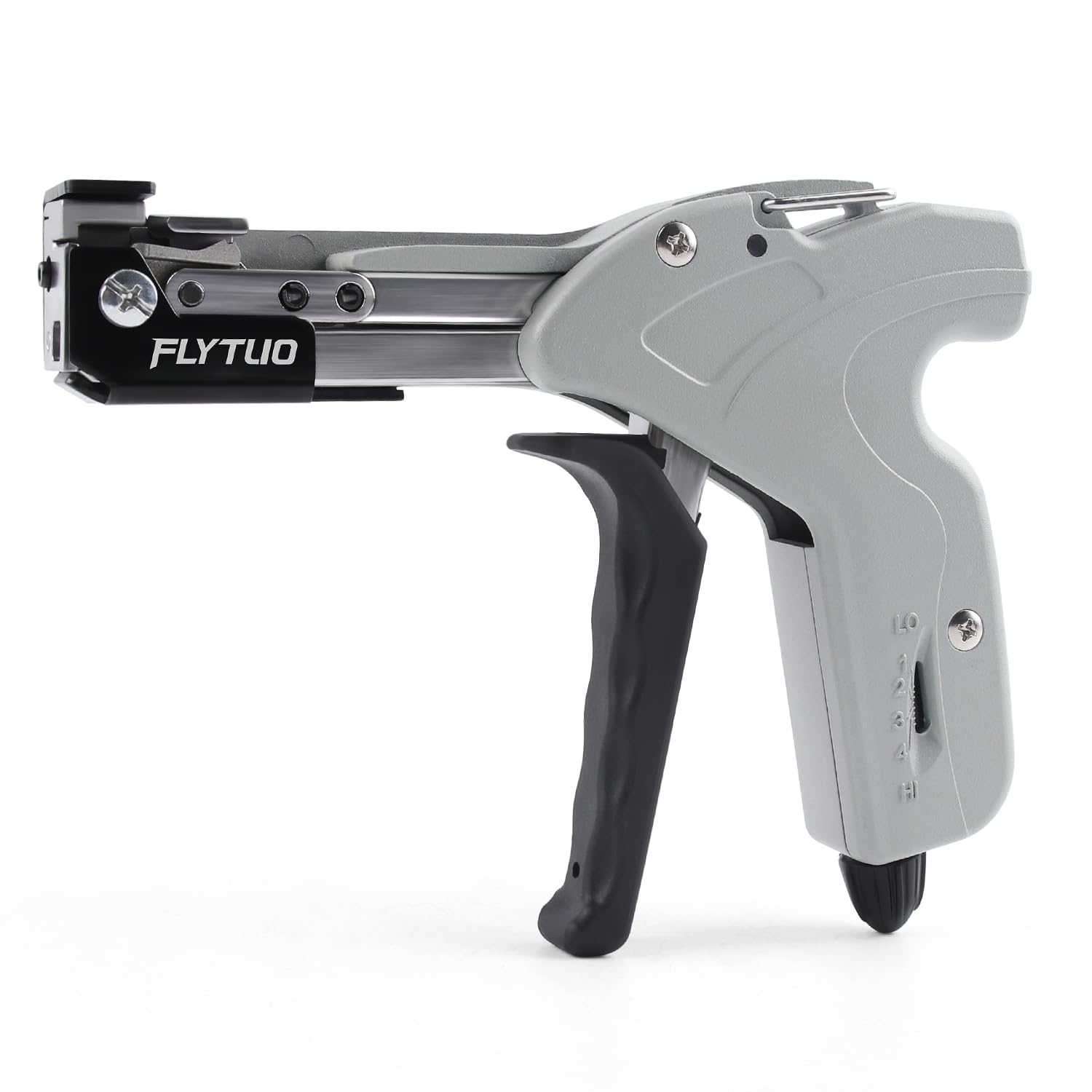 Flytuo Stainless Steel Cable Tie Gun - 4-Level Adjustable Fastening Tie Tool,Professional Frade Metal Zip Tie Tool for Secure and Easy Installation — image 1