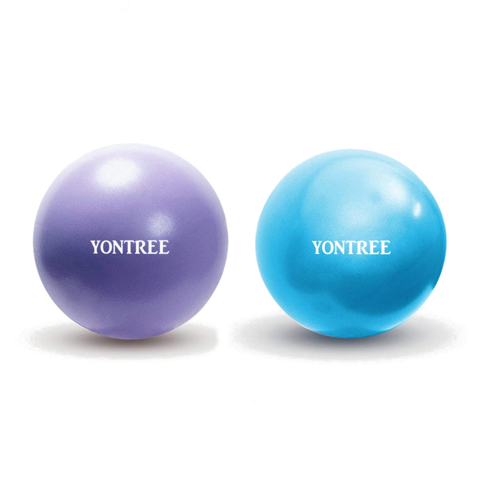 Yontree 2 Pack Soft Pilates Ball, 22-25cm Small Exercise Ball for Yoga, Pilates, Abdominal Workouts, Shoulder Therapy, Core Strengthening (Home & Gym & Office)