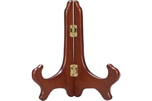StealStreet 23-1210 9.25" Walnut Wood Plate Stand