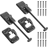 TNITRIB RV T-Style Door Holder Catch 6" Black - 2 Pack | for Latch Holder Camper Trailer Cargo Hatch with Screws