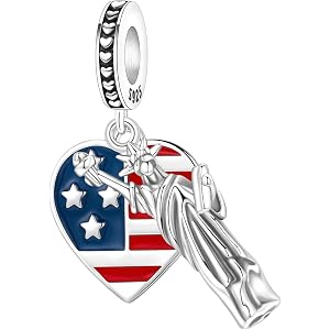 PANPOKI Travel & Floral Charm Beads 925 Sterling Silver – Big Ben, Statue of Liberty, Iris, Lily of the Valley, Lotus | Penda