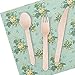 POPCO 250-Piece Disposable Wooden Cutlery Set: 100 Forks, 100 Knives, 50 Spoons, 6.5 inches Length, 100% All-Natural, Eco-Friendly, Biodegradable, and Compostable
