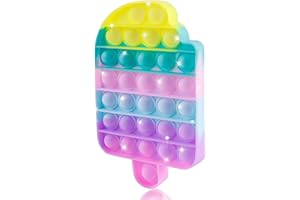WOPLAGYREAT Ice Cream Fidget Toys, Push Bubble Sensory Toy for Kids Toddler Age 3 4 5 7 8 Silicone Stress Relief Small Stuff Birthday Party Gift Classroom Prize Travel Fidgets for Girls Boys Adults