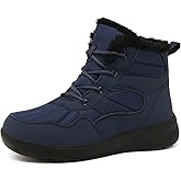 ChayChax Women's Winter Snow Boots with Fur Lined Lightweight Ankle Booties Anti Slip Comfortable Warm Winter Shoes