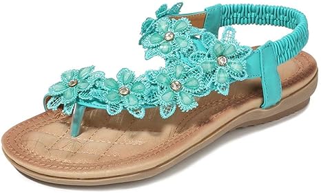 ladies green sandals