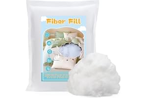 LUNARM 80g/2.8oz Polyfill Stuffing Fiber Fill for Stuffed Animals, High Resilience Premium Polyester Stuffing for Crochet Animals Small Handicrafts