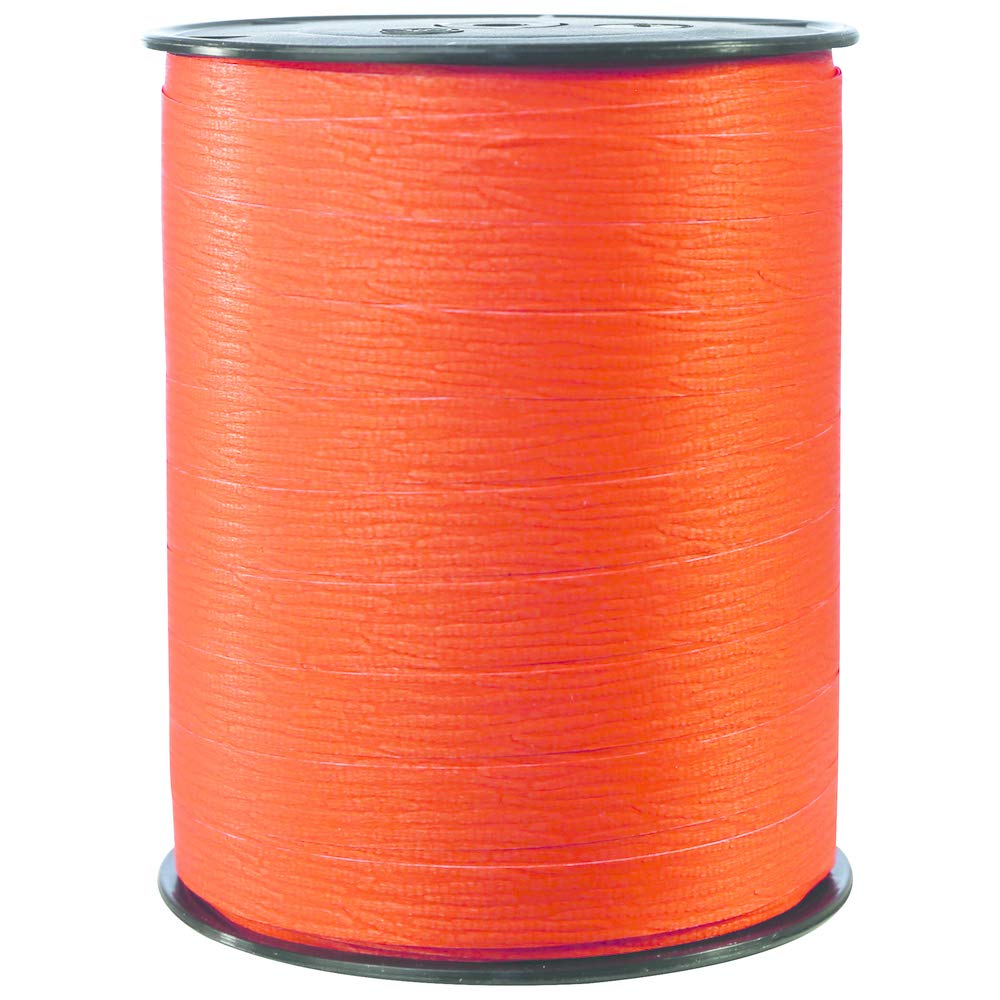 Clairefontaine 601558C - One Roll of Matt Ribbon - Dimensions: 250mx10mm - Colour: Orange Mandarin - Decorative gift ribbon, DIY, Gift wrapping Accessory