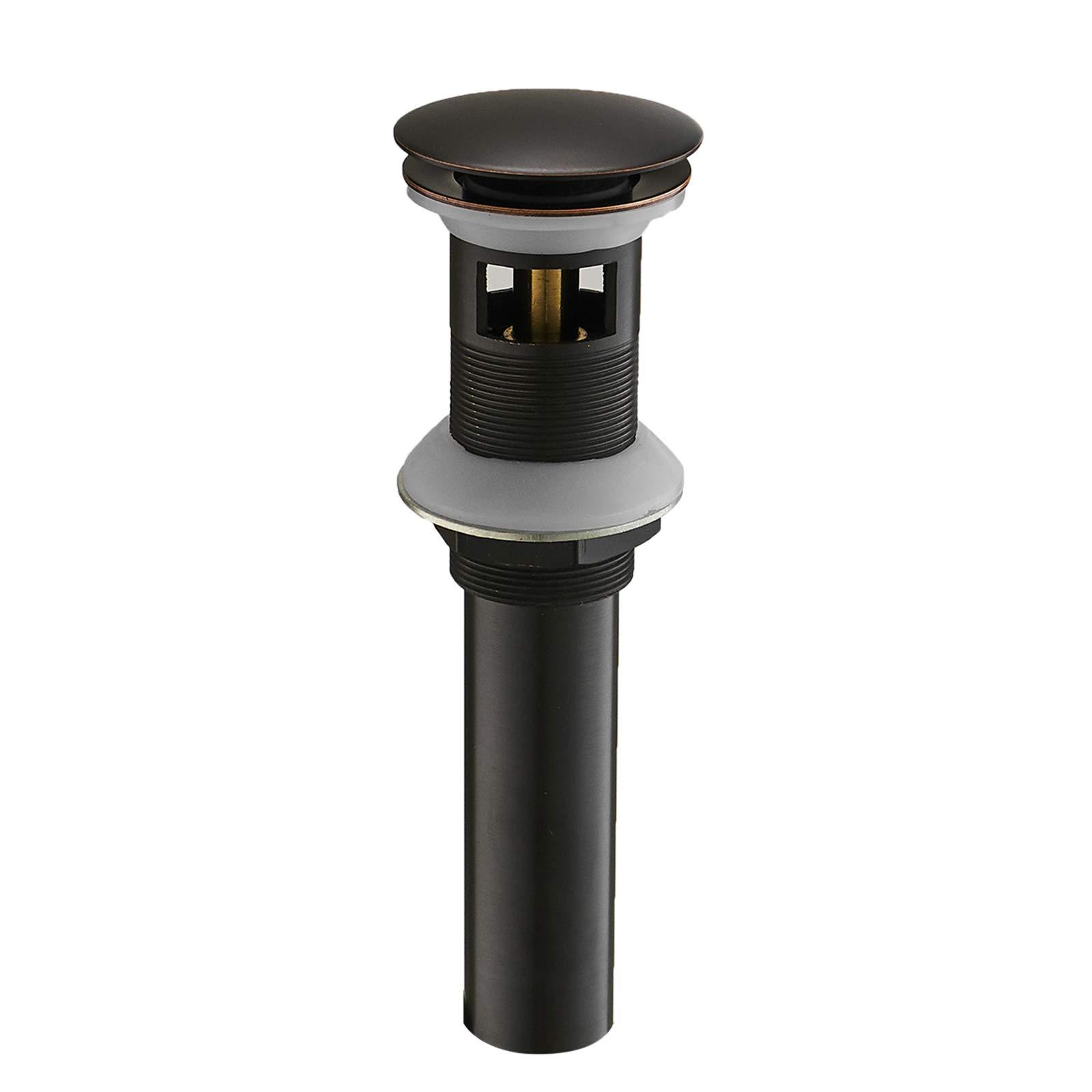 BATHLAVISH Vessel Bathroom Faucet with Overflow, Oil Rubbed Bronze, Solid Brass, Fits Standard Sink Hole 1-1/2" to 1-3/4"